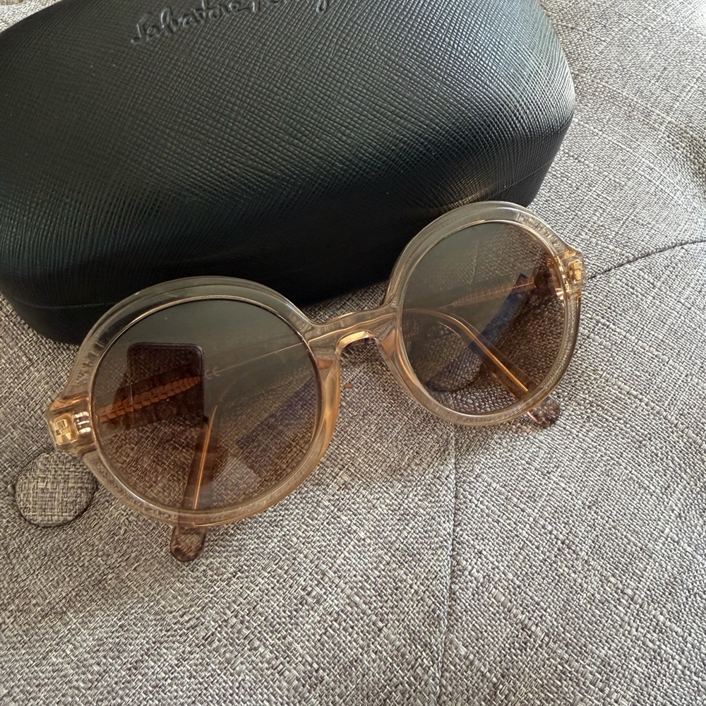 Salvatore Ferragamo Brown Patterned Sunglasses